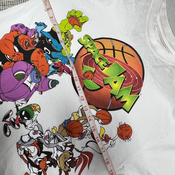Rare VTG SPACE JAM Tune Squad Monstars Looney Tunes Long Sleeve T Shirt 90s SZ M - Picture 5 of 6